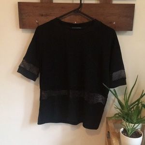 Brandy Melville mesh insert t shirt